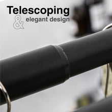 Carregar imagem no visualizador da galeria, 44 in. to 70 in. Double Curved Shower Rod (Matte Black Finish)