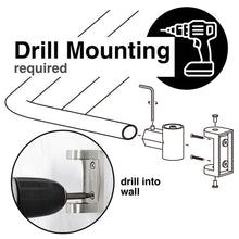 Carregar imagem no visualizador da galeria, 44 in. to 70 in. Double Curved Shower Rod (Brushed Nickel Finish)