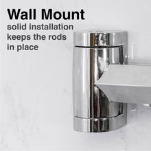 Carregar imagem no visualizador da galeria, 44 in. to 70 in. Double Curved Shower Rod (Chrome Finish)