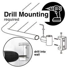 Carregar imagem no visualizador da galeria, 44 in. to 70 in. Double Curved Shower Rod (Chrome Finish)