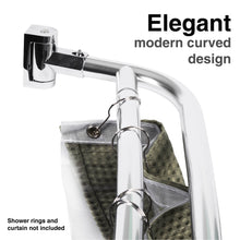 Carregar imagem no visualizador da galeria, 44 in. to 70 in. Double Curved Shower Rod (Chrome Finish)