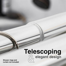 Carregar imagem no visualizador da galeria, 44 in. to 70 in. Double Curved Shower Rod (Chrome Finish)