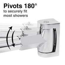 Carregar imagem no visualizador da galeria, 44 in. to 70 in. Double Curved Shower Rod (Chrome Finish)