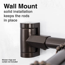Carregar imagem no visualizador da galeria, 44 in. to 70 in. Double Curved Shower Rod (Oil-Rubbed Bronze Finish)