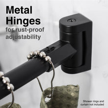 Carregar imagem no visualizador da galeria, 36 in. to 61 in. Curved Shower Rod (Black Finish)