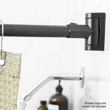 Carregar imagem no visualizador da galeria, 36 in. to 61 in. Curved Shower Rod (Black Finish)