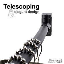 Carregar imagem no visualizador da galeria, 36 in. to 61 in. Curved Shower Rod (Black Finish)