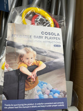 Cargar imagen en el visor de la galería, COSOLA Baby Playpen for Toddlers, Foldable Playpen Safe Anti-Fall Play Yard, Visible Mesh Play Pen with Zipper Gate, Baby Fence Play Area with Pull-up
