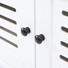 Carregar imagem no visualizador da galeria, 5-in-1 Entryway Bench with Shutter-shaped doors, Coat Rack, Cushion and 4 Sturdy Hooks, 47.2" Wide Hall Tree with Storage Bench for Hallway, Entryway, Living Room