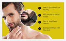 Load image into Gallery viewer, Beard Filler Pen kit Black Beard Pen with Brush Waterproof and Sweat Proof Barber Styling Pencil Long Lasting Marker Filler for Men Beard Grooming Kit Barber Accessories Beard Products