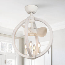 Carregar imagem no visualizador da galeria, 18" Cairns DC Motor Modern Downrod Mount Reversible Ceiling Fan with Lighting and Remote Control