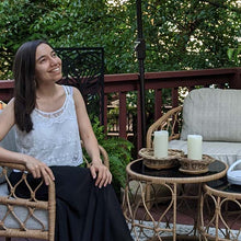 Carregar imagem no visualizador da galeria, Hand-Woven Rattan & Mango Wood Live Edge Bowl, Set of 2