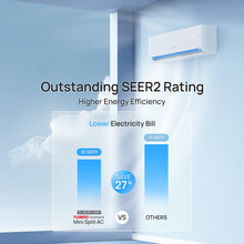 Cargar imagen en el visor de la galería, Greenland 18,000 BTU WiFi Ductless Mini Split AC with Heat Pump (R454B Refrigerant)