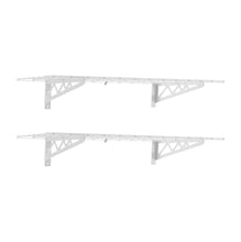 Carregar imagem no visualizador da galeria, 18" x 48" Wall Shelves (Two Pack with Hooks)