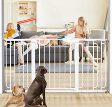 Load image into Gallery viewer, Cumbor 29.7-57" Extra Wide Baby Gate for Stairs, Mom's Choice Awards Winner-Dog Gate for Doorways, Pressure Mounted Walk Through Safety Child Gate