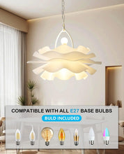 Cargar imagen en el visor de la galería, Chandeliers for Dining Room Lighting Fixtures Hanging,2-Light Romantic Modern Chandelier, Acrylic Flower Shape Chandeliers for Bedroom,Hallway, Living Room, Foyer, Office, Bar,Island Lights