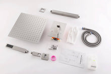 Cargar imagen en el visor de la galería, 16'' LED two function Brushed Nickel Rain Rainfall showers with handle sprayers