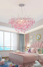 Carregar imagem no visualizador da galeria, Imbersago | Modern Pink Crystal Chandelier for Living Room, Dining Room, Bedroom