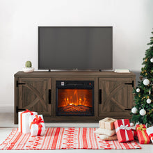 Carregar imagem no visualizador da galeria, 58" Farmhouse TV Stand with 18" Insert Electric Fireplace for Living Room
