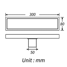 Cargar imagen en el visor de la galería, Chrome brass floor drain 11.8inch x 4.3 inch