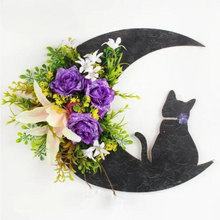 Load image into Gallery viewer, Black Cat Wreath