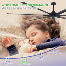 Carregar imagem no visualizador da galeria, 84 Inch 100 Inch Silent Storm Extra Large Ceiling Fan with Remote Control