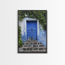 Cargar imagen en el visor de la galería, Change2 Mexican Wall Art, Colorful Mexican Door Architecture Painting Framed Canvas Print, Traditional Hacienda Architecture, Ready To Hang