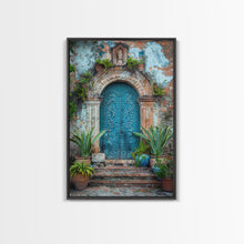 Cargar imagen en el visor de la galería, Change324 Mexican Wall Art, Framed Canvas Print, Old Town Mexico Architecture Wall Art, Framed Art