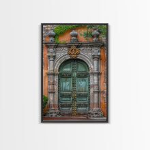Cargar imagen en el visor de la galería, Change23 Hacienda Architecture Framed Canvas Print, Mexican Wall Art, Art of Mexico, Original Artwork, Wood Framed Ready To Hang
