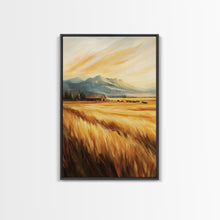 Load image into Gallery viewer, Cowboys Riding into the Sunset Framed Canvas Print, Dramatic Landscape with Riders Open Sky, Perfect Western Wall Art Fall Rustic Home Decor