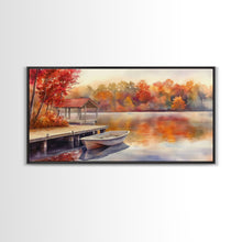 Load image into Gallery viewer, Autumn's Reflections - holiday decor, watercolor Christmas, Christmas wall art, winter wall art, holiday art gift