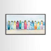Cargar imagen en el visor de la galería, Christmas beach art, tropical Christmas decor, canvas print, Christmas wall art, beach Christmas decor, holiday wall art