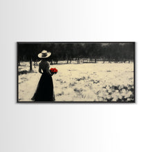 Carregar imagem no visualizador da galeria, Framed Canvas Print misty forest pathway surrounded by vibrant autumn foliage, serene landscape wall art for fall or rustic home decor