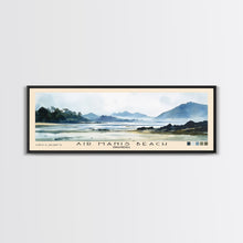 Carregar imagem no visualizador da galeria, Air Manis Beach, Indonesia Watercolor Beach Print, Vacation Gift, Indonesia Wall Art, Framed Canvas Print, Framed Beach Painting