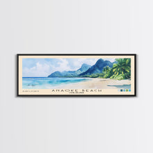Load image into Gallery viewer, Anaoke Beach, Cook Islands Watercolor Beach Print, Vacation Gift, Cook Islands Wall Art, Beach Painting, Beach Decor, Beach Painting