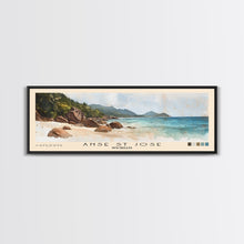 Load image into Gallery viewer, Anse St Jose, Seychelles Watercolor Beach Print, Vacation Gift, Seychelles Wall Art, Beach Painting, Beach Decor, Beach Painting
