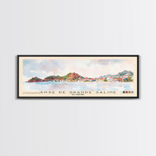 Load image into Gallery viewer, Anse de Grande Saline, St. Barths Watercolor Print, Vacation Gift, St. Barths Wall Art, Beach Painting, Beach Decor, Large Wall Art, Wood Frame Art