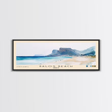 Carregar imagem no visualizador da galeria, Balos Beach, Greece Watercolor Beach Print, Vacation Gift, Greece Wall Art, Framed Canvas Print, Framed Beach Painting