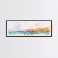 Load image into Gallery viewer, Barbuda, Antigua and Barbuda Watercolor Beach Print, Vacation Gift, Antigua and Barbuda Wall Art, Framed Canvas Print, Framed Beach Painting