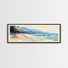 Load image into Gallery viewer, Bounty Beach, Philippines Watercolor Beach Print, Vacation Gift, Philippines Wall Art, Framed Canvas Print, Framed Beach Painting