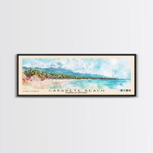 Load image into Gallery viewer, Cabarete Beach, Dominican Republic Watercolor Print, Vacation Gift, Dominican Republic Wall Art, Beach Painting, Beach Decor, Large Wall Art, Wood Frame Art