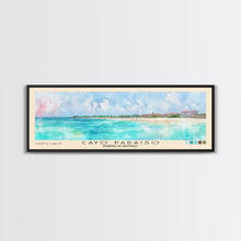 Cargar imagen en el visor de la galería, Cayo Paraiso, Dominican Republic Watercolor Beach Print, Vacation Gift, Dominican Republic Wall Art, Framed Canvas Print, Framed Beach Painting