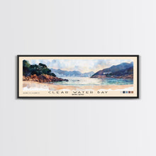 Cargar imagen en el visor de la galería, Clear Water Bay, Hong Kong Watercolor Beach Print, Vacation Gift, Hong Kong Wall Art, Framed Canvas Print, Framed Beach Painting