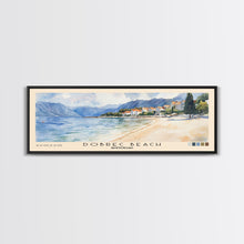 Load image into Gallery viewer, Dobrec Beach, Montenegro Watercolor Beach Print, Vacation Gift, Montenegro Wall Art, Beach Painting, Beach Decor, Beach Painting
