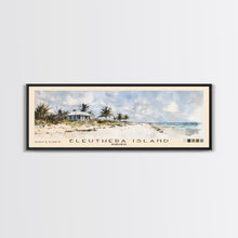 Load image into Gallery viewer, Eleuthera Island, Bahamas Watercolor Print, Vacation Gift, Bahamas Wall Art, Beach Painting, Beach Decor, Large Wall Art, Wood Frame Art