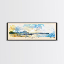 Carregar imagem no visualizador da galeria, Favignana, Italy Watercolor Beach Print, Vacation Gift, Italy Wall Art, Framed Canvas Print, Framed Beach Painting