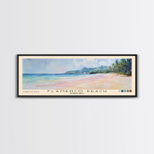 Carregar imagem no visualizador da galeria, Flamenco Beach, Puerto Rico Watercolor Beach Print, Vacation Gift, Puerto Rico Wall Art, Framed Canvas Print, Framed Beach Painting