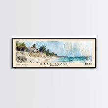 Load image into Gallery viewer, Gibbs Beach, Barbados Watercolor Print, Vacation Gift, Barbados Wall Art, Beach Painting, Beach Decor, Large Wall Art, Wood Frame Art
