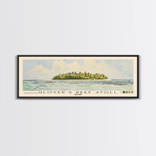Load image into Gallery viewer, Glover’s Reef Atoll, Belize Watercolor Beach Print, Vacation Gift, Belize Wall Art, Beach Painting, Beach Decor, Beach Painting
