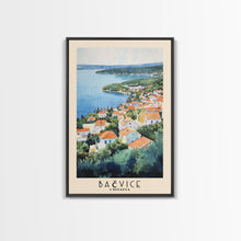 Load image into Gallery viewer, Bačvice, Croatia Watercolor Beach Print, Vacation Gift, Croatia Wall Art, Beach Painting, Beach Decor, Beach Painting